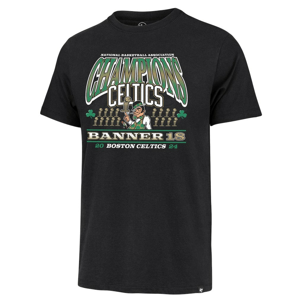 47 brand Boston Celtics '47 18-Time NBA Finals Champions Banner Franklin T-Shirt Black