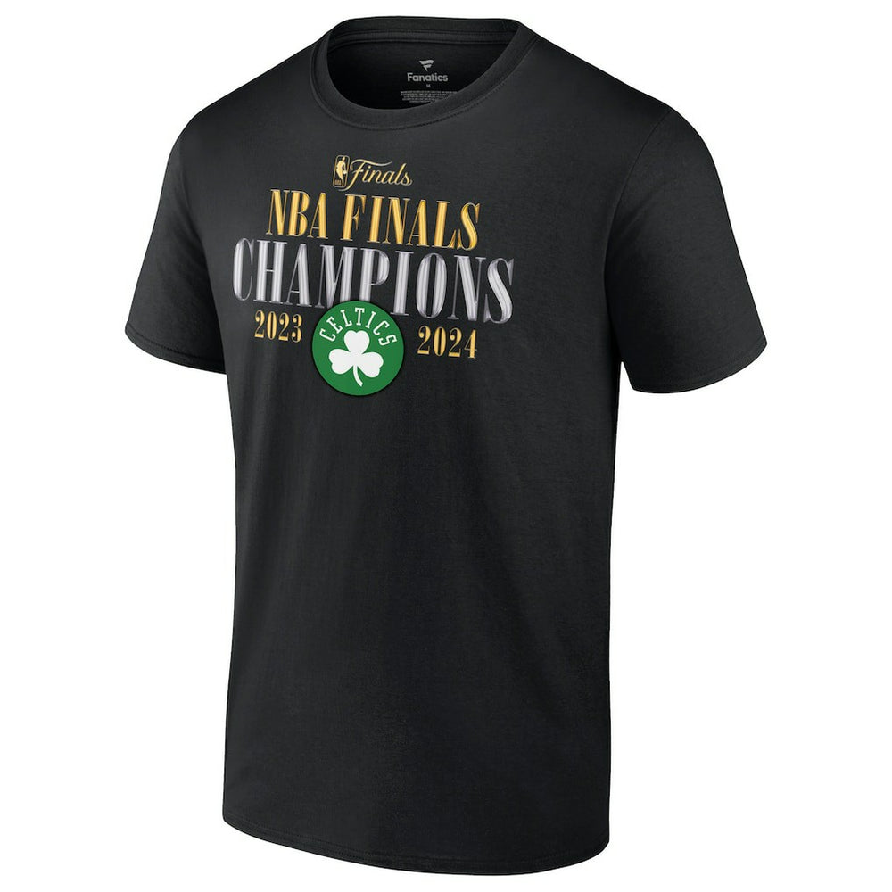 Fanatics Boston Celtics 2024 NBA Finals Champions Big & Tall Fade Away Jumper Roster Signature T-Shirt Black