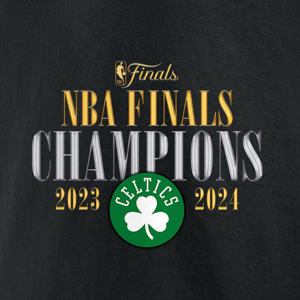 Fanatics Boston Celtics 2024 NBA Finals Champions Big & Tall Fade Away Jumper Roster Signature T-Shirt Black