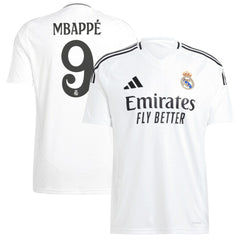 Adidas - Kylian Mbappé Real Madrid 2024/25 Home Replica Player Jersey - White