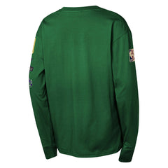 Mitchell & Ness Milwaukee Bucks Youth Hardwood Classics All Over Long Sleeve T-Shirt Hunter Green