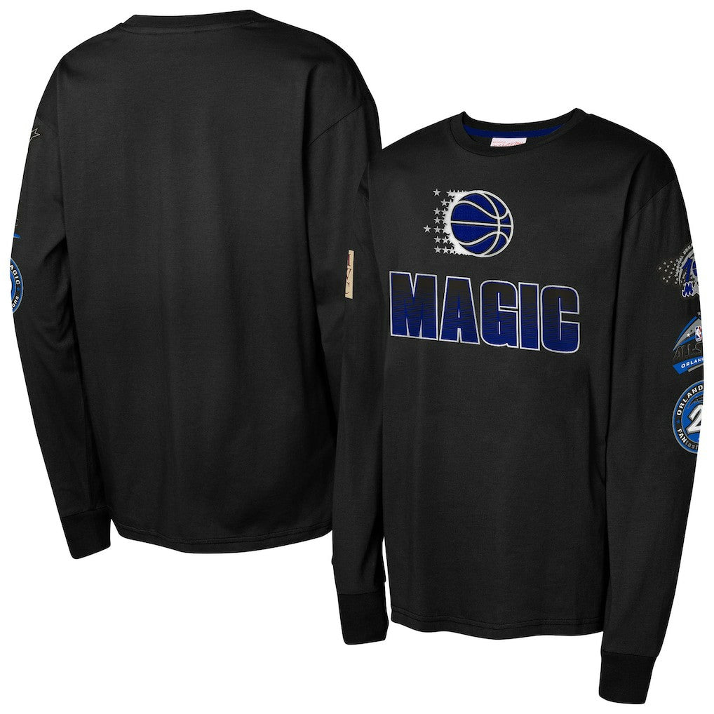 Mitchell & Ness Orlando Magic Youth Hardwood Classics All Over Long Sleeve T-Shirt Black