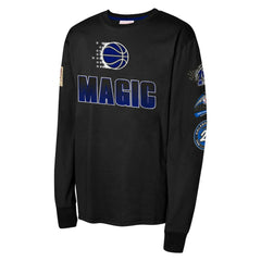 Mitchell & Ness Orlando Magic Youth Hardwood Classics All Over Long Sleeve T-Shirt Black