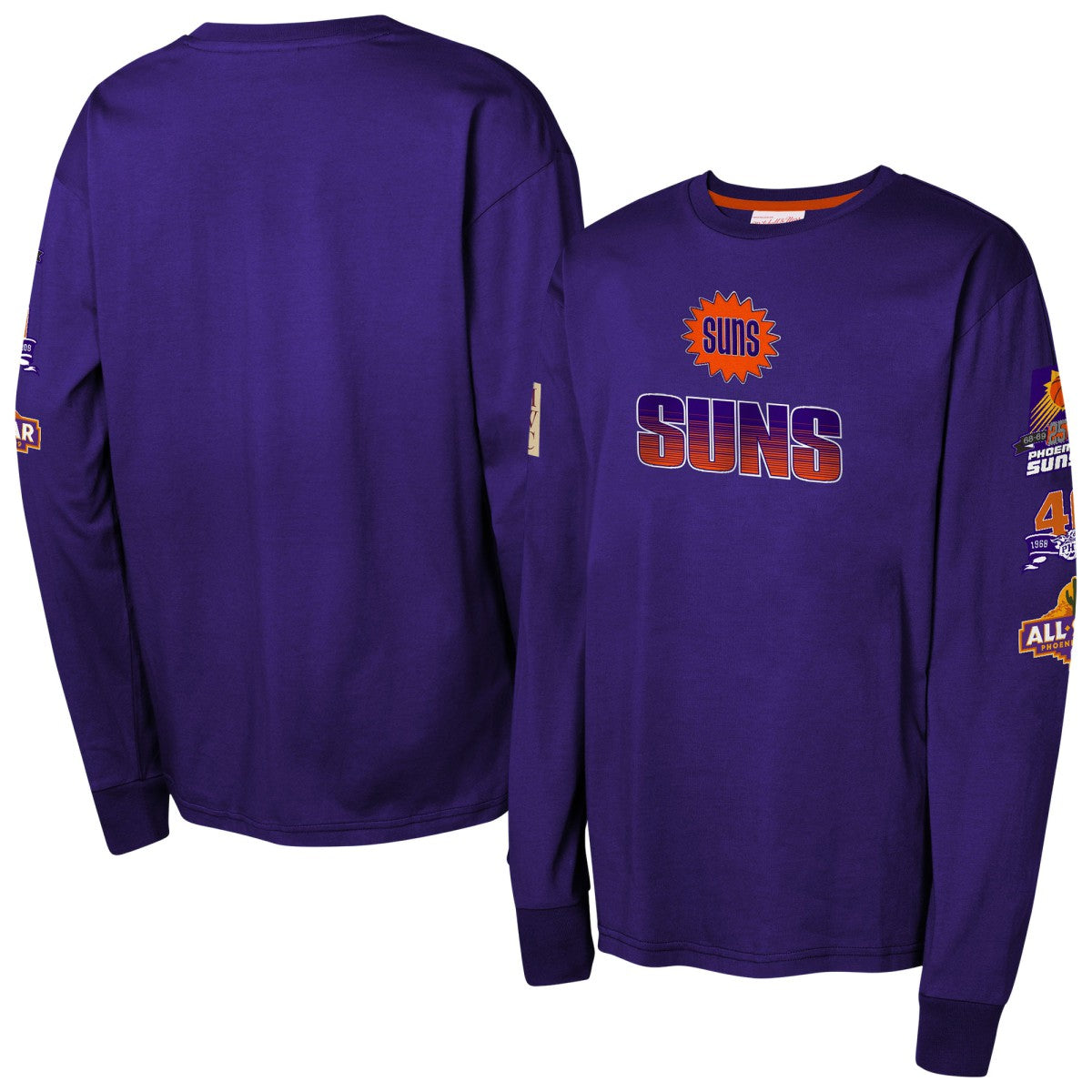 Mitchell & Ness Phoenix Suns Youth Hardwood Classics All Over Long Sleeve T-Shirt Purple