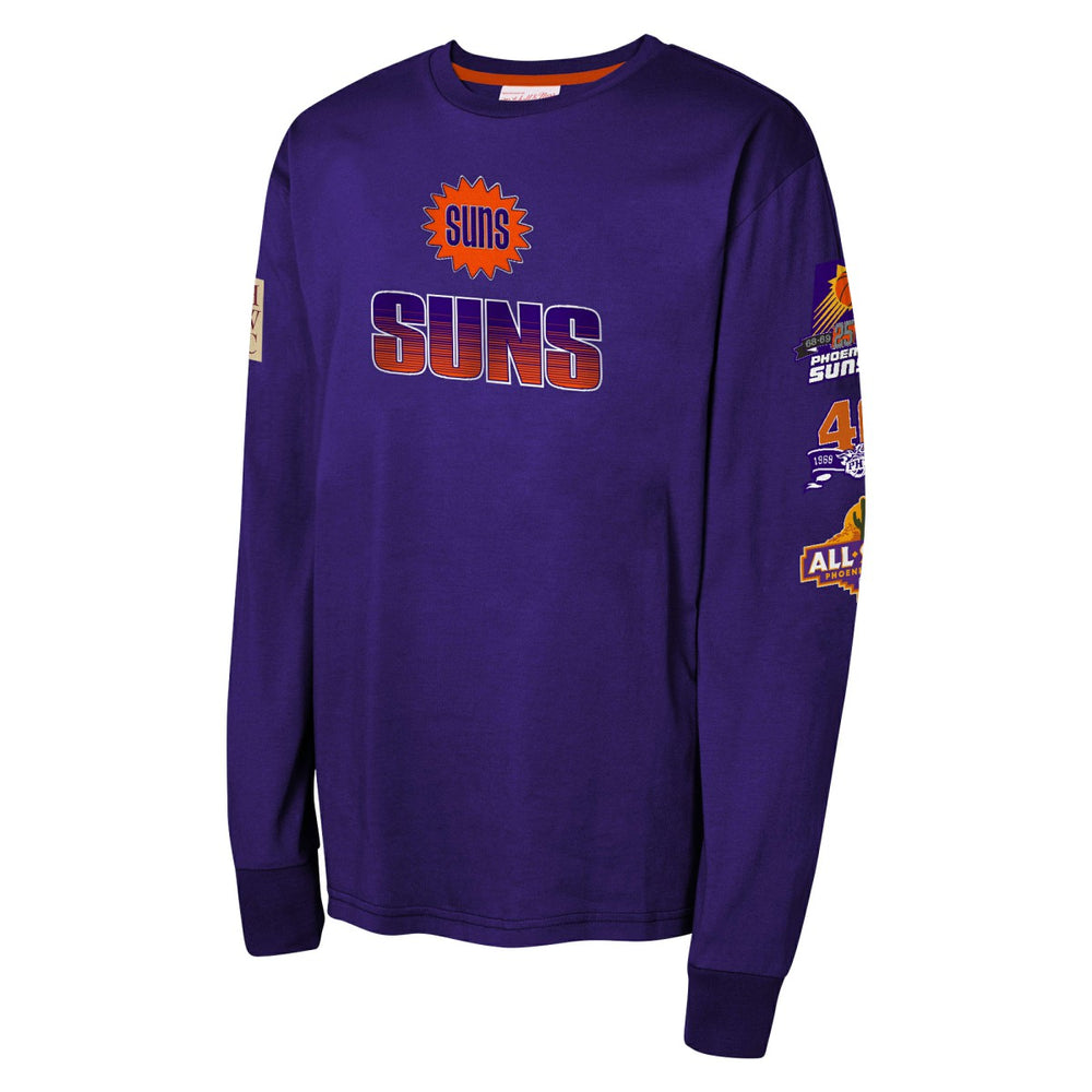 Mitchell & Ness Phoenix Suns Youth Hardwood Classics All Over Long Sleeve T-Shirt Purple