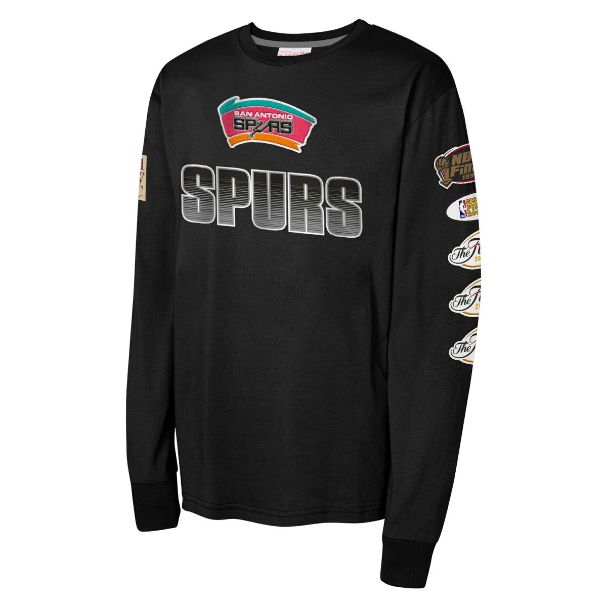 Mitchell & Ness San Antonio Spurs Youth Hardwood Classics All Over Long Sleeve T-Shirt Black