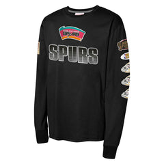 Mitchell & Ness San Antonio Spurs Youth Hardwood Classics All Over Long Sleeve T-Shirt Black
