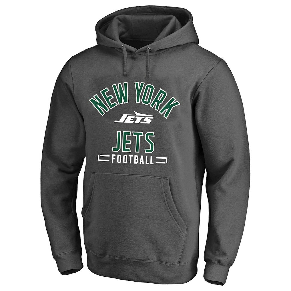 New York Jets Big & Tall Pullover Hoodie - Heather Charcoal - Fanatics