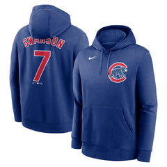 Dansby Swanson Chicago Cubs Nike Player Name & Number Club Pullover Hoodie Online
