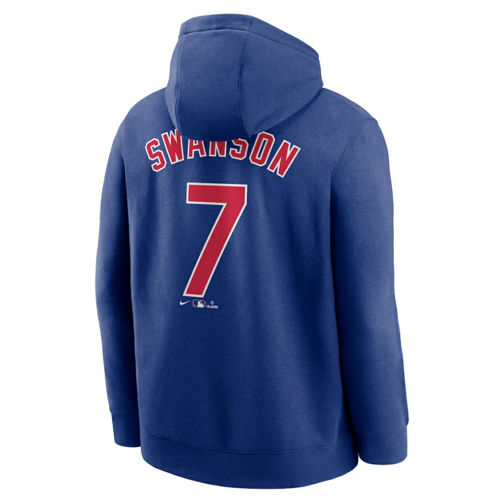 Dansby Swanson Chicago Cubs Nike Player Name & Number Club Pullover Hoodie Online