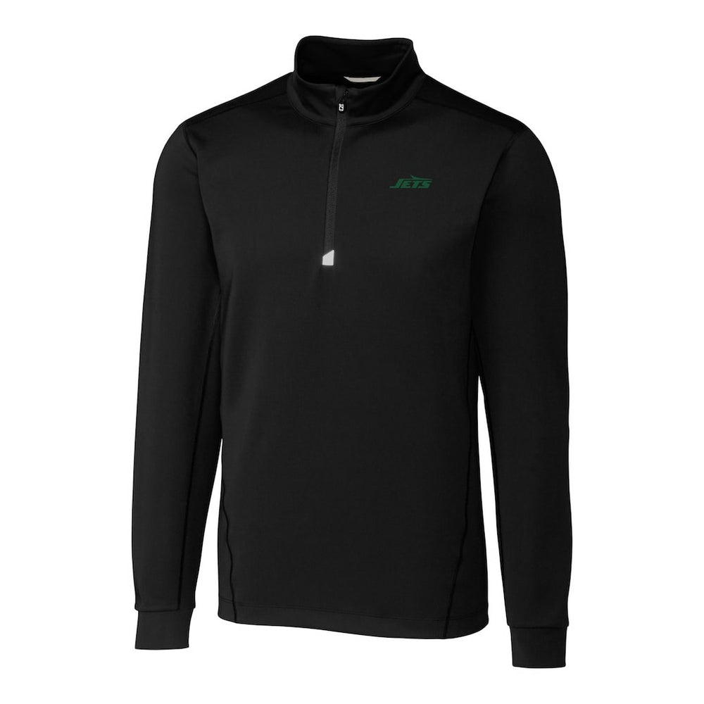 New York Jets Cutter & Buck Primary Logo Traverse Stretch Quarter-Zip Top - Black - NFL