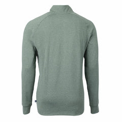 New York Jets Cutter & Buck Primary Logo Adapt Eco Knit Quarter-Zip Top - Heather Green - NFL