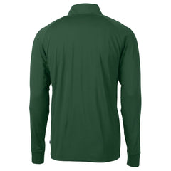 New York Jets Cutter & Buck Helmet Adapt Eco Knit Stretch Recycled Quarter-Zip Top - Hunter Green - NFL