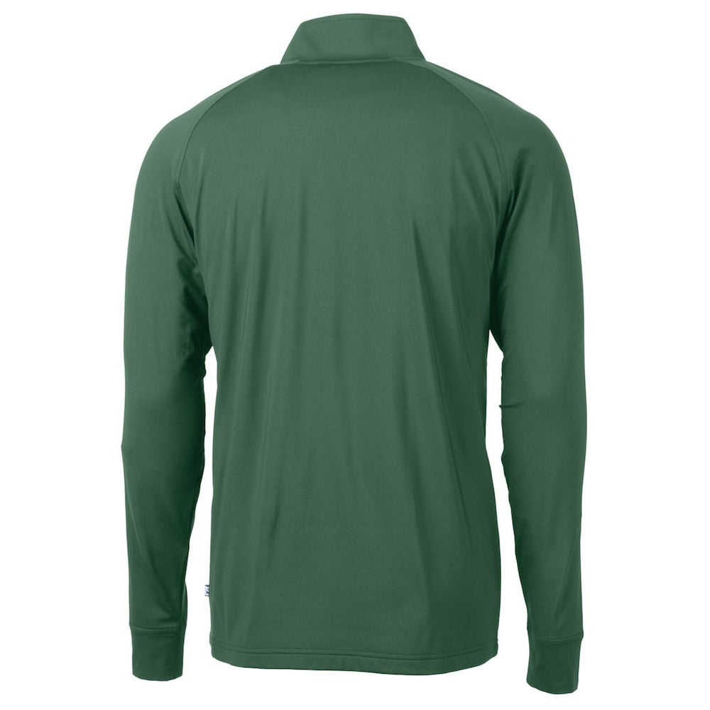 New York Jets Cutter & Buck Primary Logo Adapt Eco Knit Stretch Recycled Quarter-Zip Top - Hunter Green - NFL
