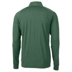 New York Jets Cutter & Buck Primary Logo Adapt Eco Knit Stretch Recycled Quarter-Zip Top - Hunter Green - NFL