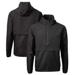 New York Jets Cutter & Buck Primary Logo Charter Eco Recycled Half-Zip Anorak Jacket - Black - NFL