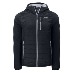 New York Jets Cutter & Buck Monochromatic Logo Rainier PrimaLoft Eco Full-Zip Hybrid Jacket - Black - NFL