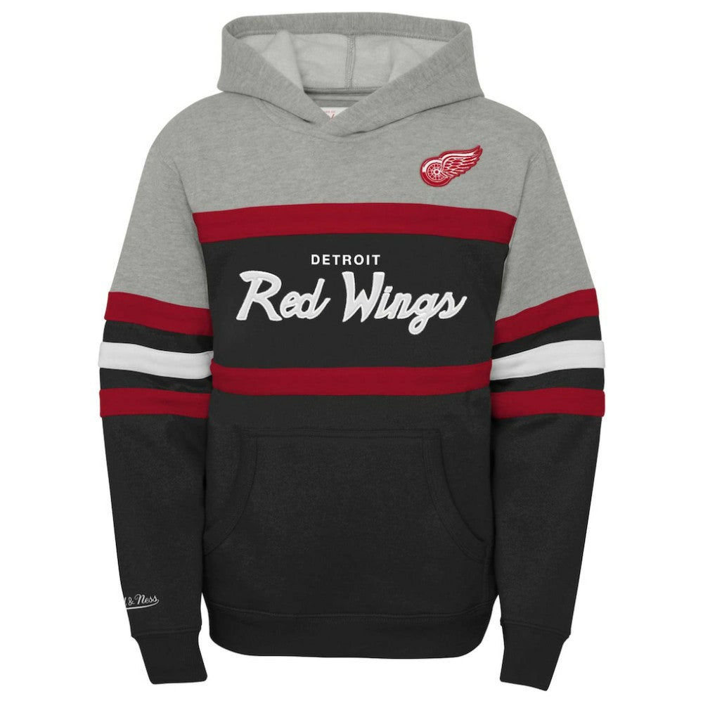 Detroit Red Wings Mitchell & Ness Youth Head Coach Pullover Hoodie - Black | NHL discount