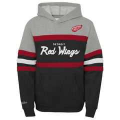 Detroit Red Wings Mitchell & Ness Youth Head Coach Pullover Hoodie - Black | NHL discount