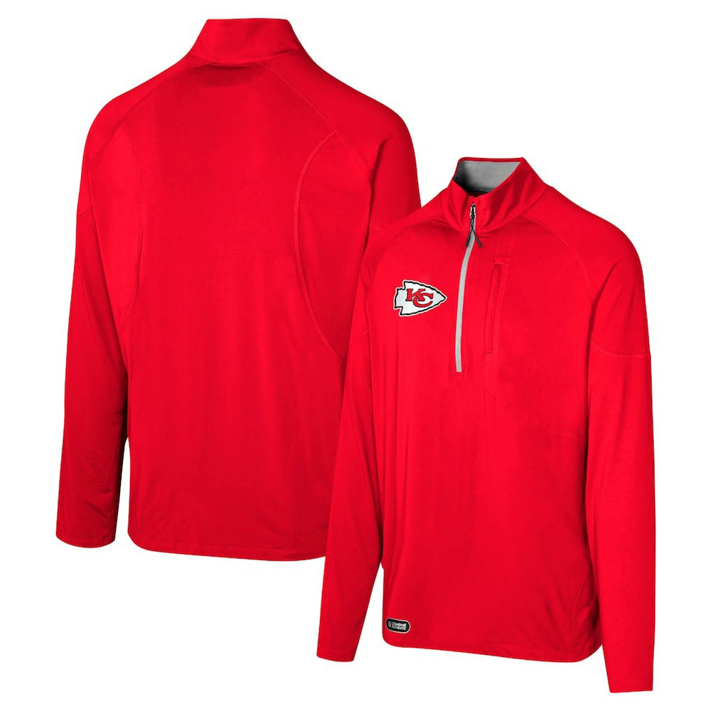 Kansas City Chiefs Grind Iron Quarter-Zip Top - Red - NFL