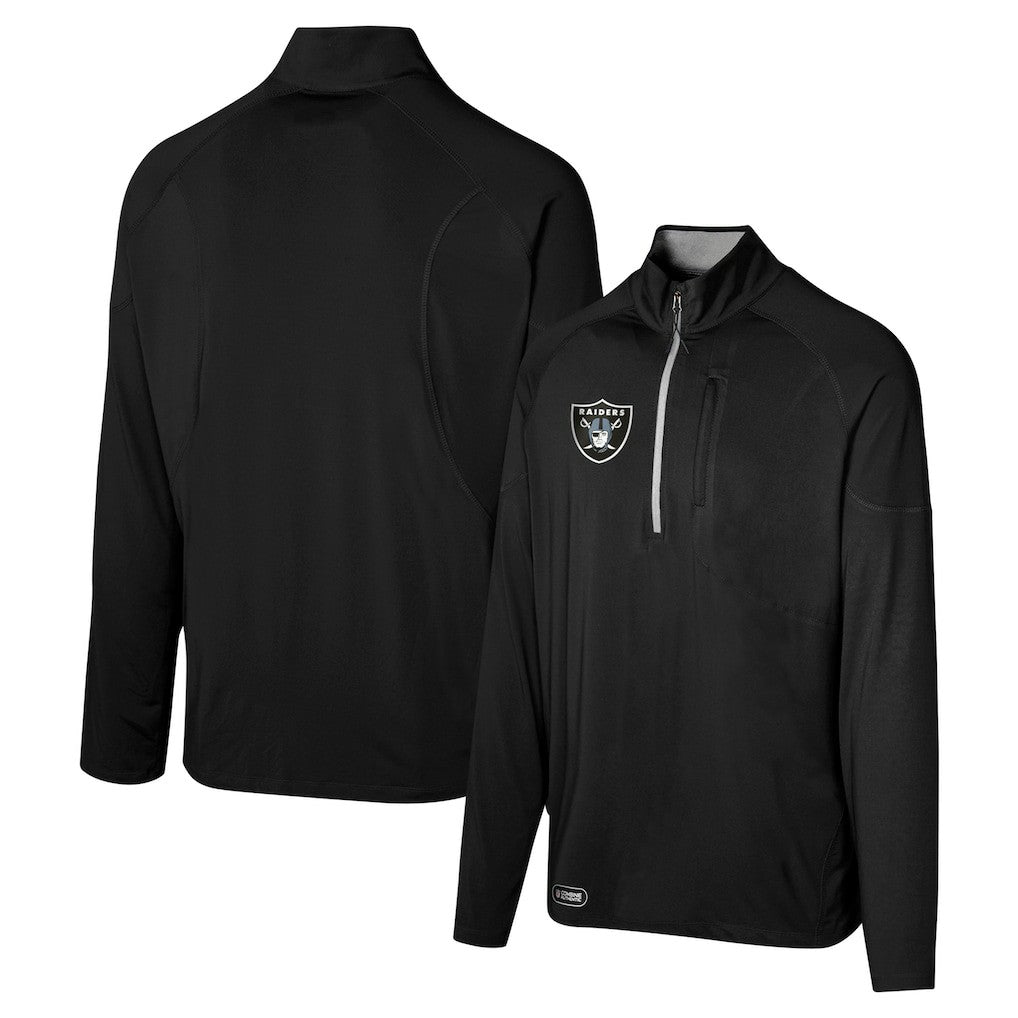 Las Vegas Raiders Grind Iron Quarter-Zip Top - Black - NFL