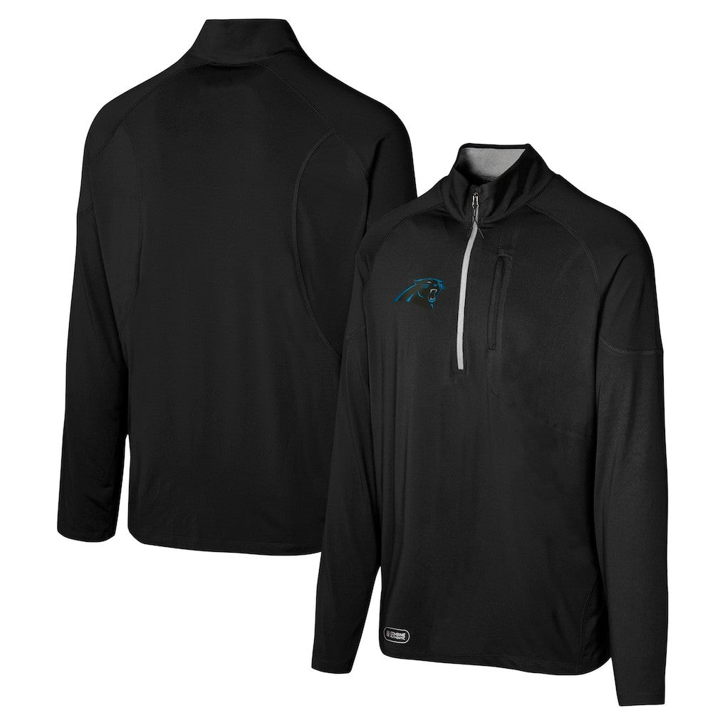 Carolina Panthers Grind Iron Quarter-Zip Top - Black - NFL