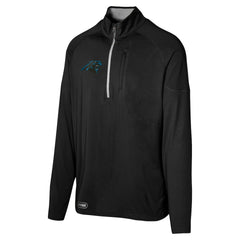 Carolina Panthers Grind Iron Quarter-Zip Top - Black - NFL