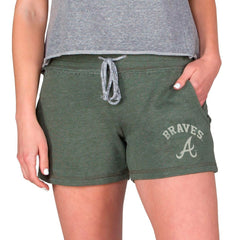 Atlanta Braves Concepts Sport Women's Mainstream French Terry Tri-Blend Shorts Discount