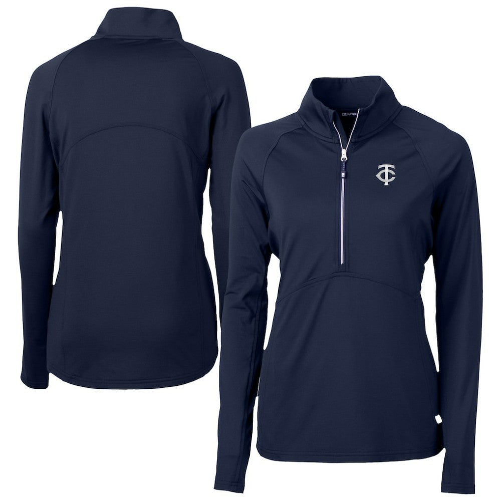 Minnesota Twins Cutter & Buck Women's Adapt Eco Knit Stretch Recycled Half-Zip DryTec Top Discount