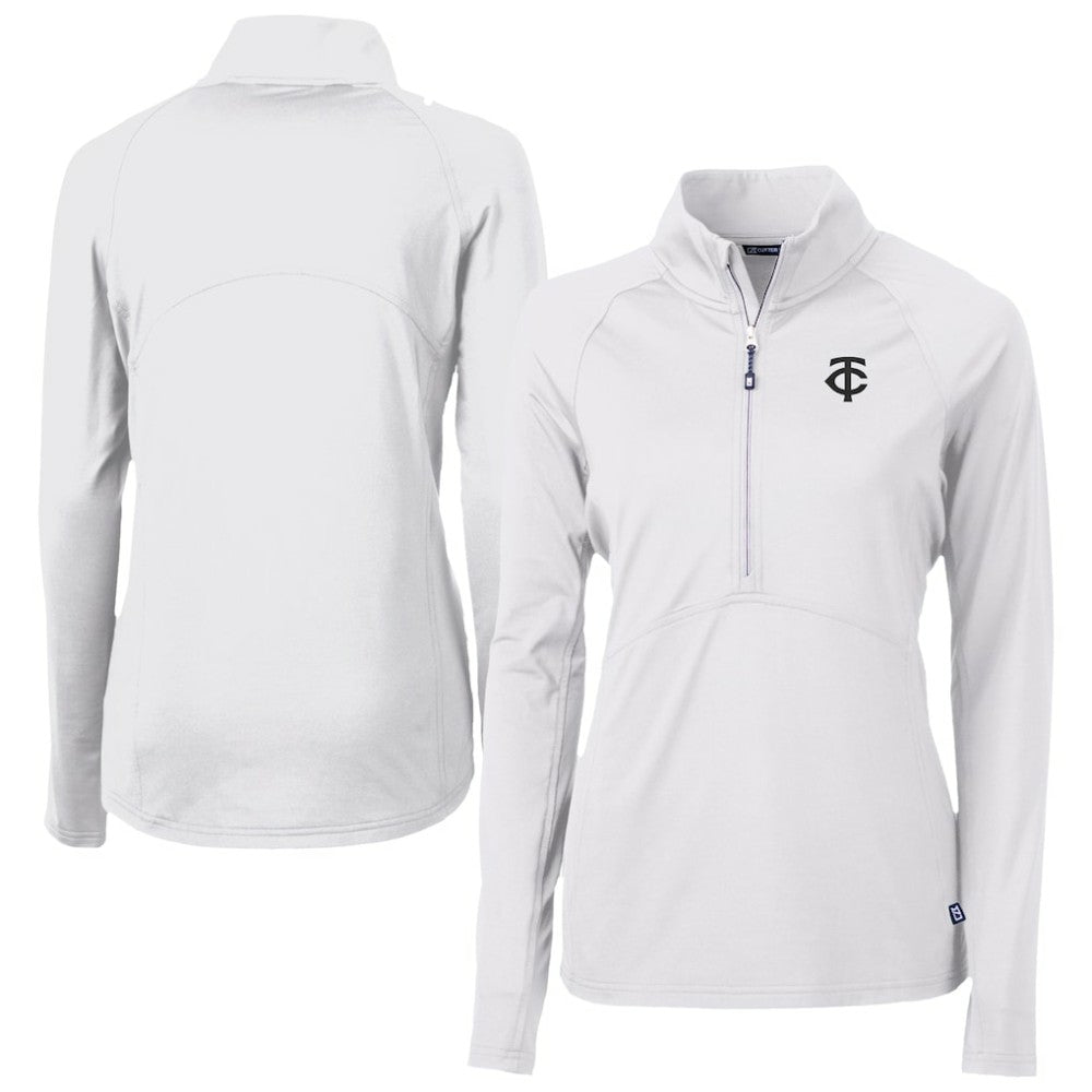 Minnesota Twins Cutter & Buck Women's Adapt Eco Knit Stretch Recycled Half-Zip DryTec Top Outlet