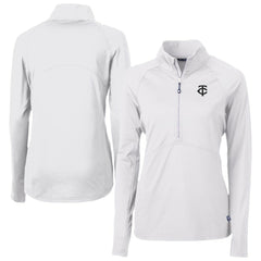 Minnesota Twins Cutter & Buck Women's Adapt Eco Knit Stretch Recycled Half-Zip DryTec Top Outlet