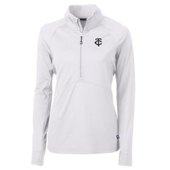 Minnesota Twins Cutter & Buck Women's Adapt Eco Knit Stretch Recycled Half-Zip DryTec Top Outlet