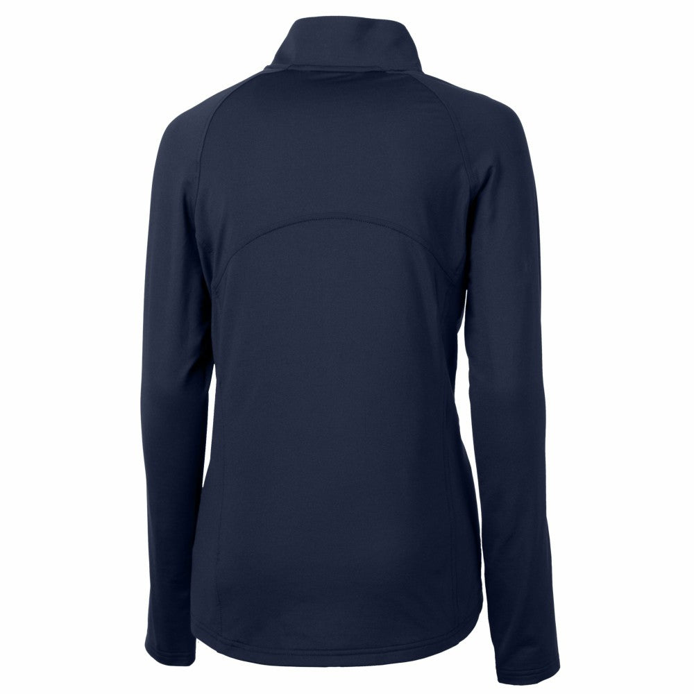New York Mets Cutter & Buck Women's Adapt Eco Knit Stretch Recycled Half-Zip DryTec Top Outlet