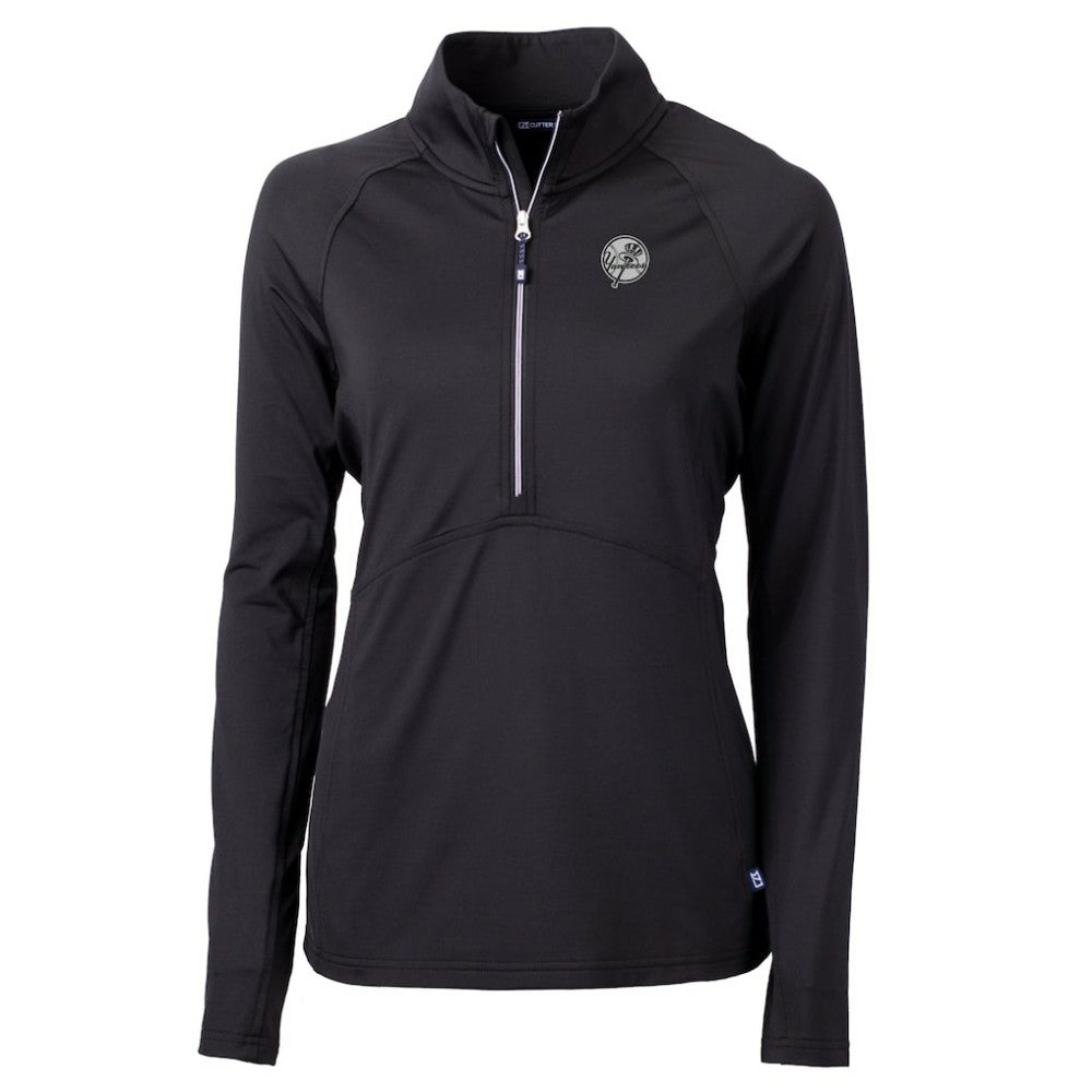 New York Yankees Cutter & Buck Women's Adapt Eco Knit Stretch Recycled Half-Zip DryTec Top Online