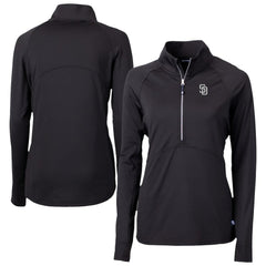San Diego Padres Cutter & Buck Women's Adapt Eco Knit Stretch Recycled Half-Zip DryTec Top Online