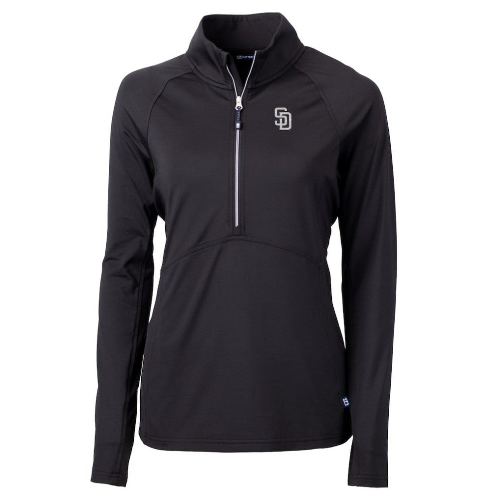San Diego Padres Cutter & Buck Women's Adapt Eco Knit Stretch Recycled Half-Zip DryTec Top Online