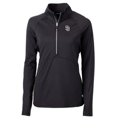 San Diego Padres Cutter & Buck Women's Adapt Eco Knit Stretch Recycled Half-Zip DryTec Top Online