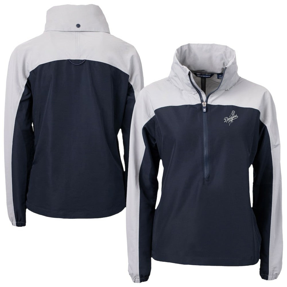 Los Angeles Dodgers Cutter & Buck Women's Charter Eco Recycled Half-Zip Anorak Jacket for sale