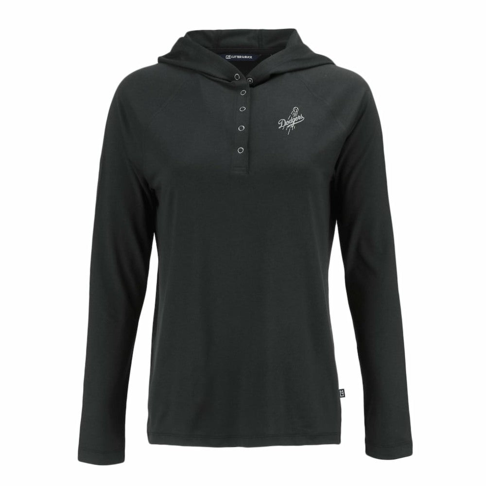 Los Angeles Dodgers Cutter & Buck Women's Coastline Epic Comfort Eco Recycled Raglan Long Sleeve Hoodie T-Shirt Near Me
