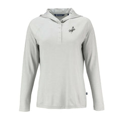Los Angeles Dodgers Cutter & Buck Women's Coastline Epic Comfort Eco Recycled Raglan Long Sleeve Hoodie T-Shirt Sale