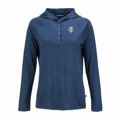 Minnesota Twins Cutter & Buck Women's Coastline Epic Comfort Eco Recycled Raglan Long Sleeve Hoodie T-Shirt Near Me