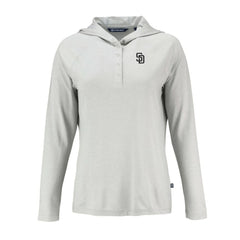 San Diego Padres Cutter & Buck Women's Coastline Epic Comfort Eco Recycled Raglan Long Sleeve Hoodie T-Shirt Near Me