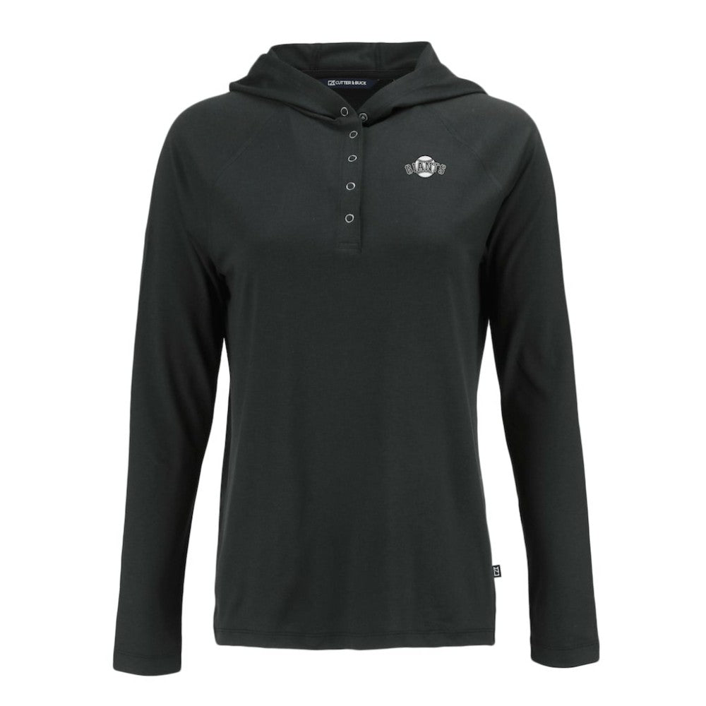 San Francisco Giants Cutter & Buck Women's Coastline Epic Comfort Eco Recycled Raglan Long Sleeve Hoodie T-Shirt Outlet
