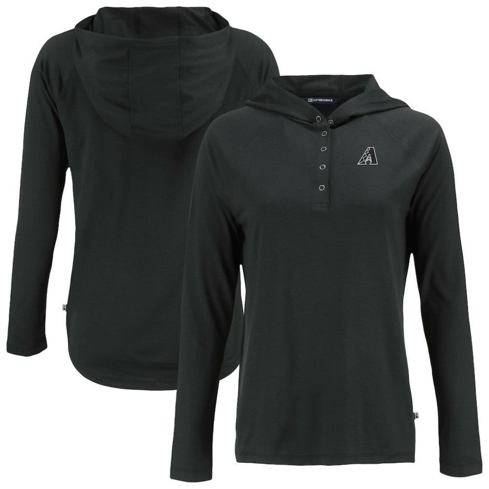 Arizona Diamondbacks Cutter & Buck Women's Coastline Epic Comfort Eco Recycled Raglan Long Sleeve Hoodie T-Shirt for sale