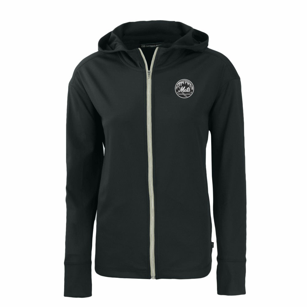 New York Mets Cutter & Buck Women's Daybreak Eco Recycled Full-Zip Hoodie Outlet