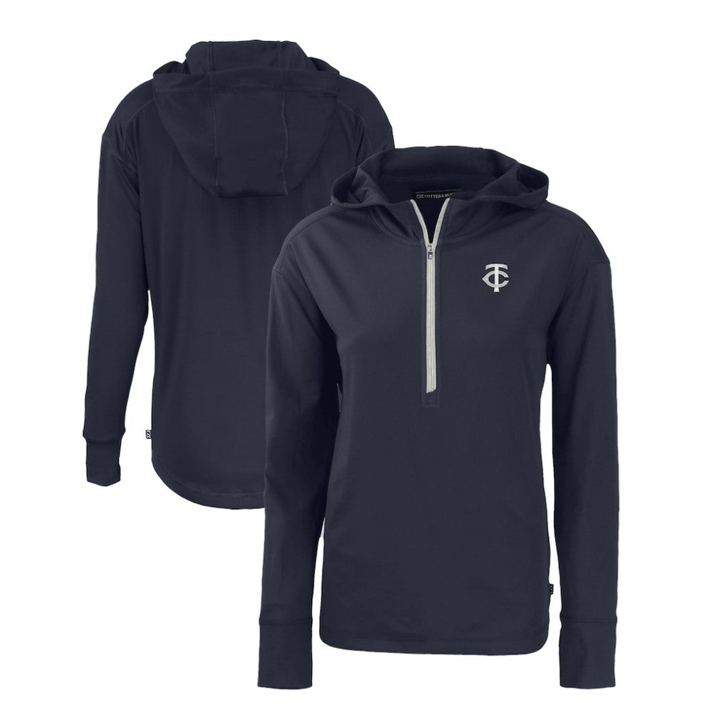 Minnesota Twins Cutter & Buck Women's Daybreak Eco Recycled Half-Zip Hoodie Online