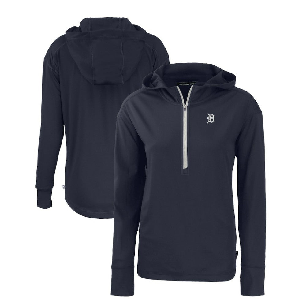 Detroit Tigers Cutter & Buck Women's Daybreak Eco Recycled Half-Zip Hoodie Sale