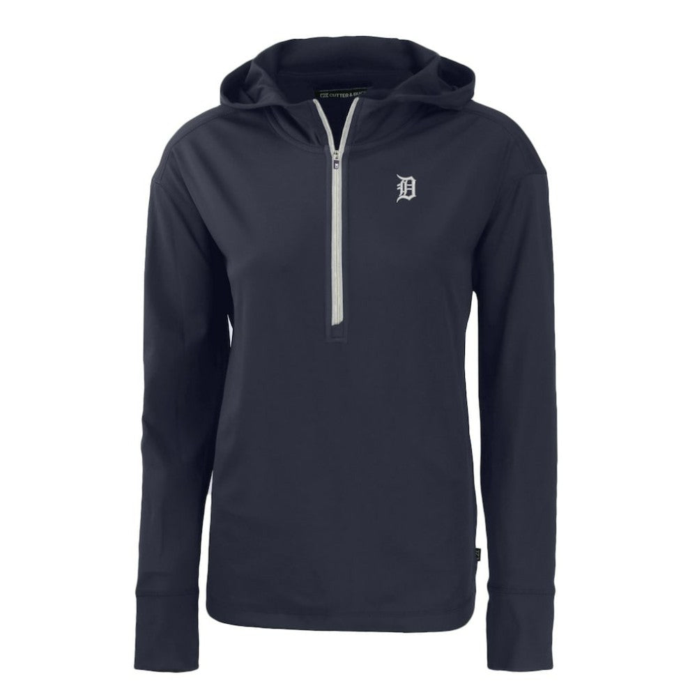 Detroit Tigers Cutter & Buck Women's Daybreak Eco Recycled Half-Zip Hoodie Sale
