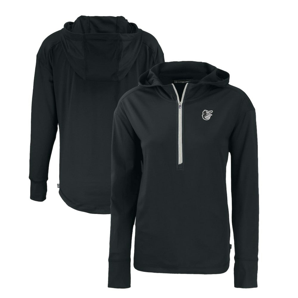 Baltimore Orioles Cutter & Buck Women's Daybreak Eco Recycled Half-Zip Hoodie Outlet