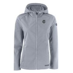 Minnesota Twins Cutter & Buck Women's Evoke Eco Softshell Recycled Full-Zip Hoodie Jacket Sale